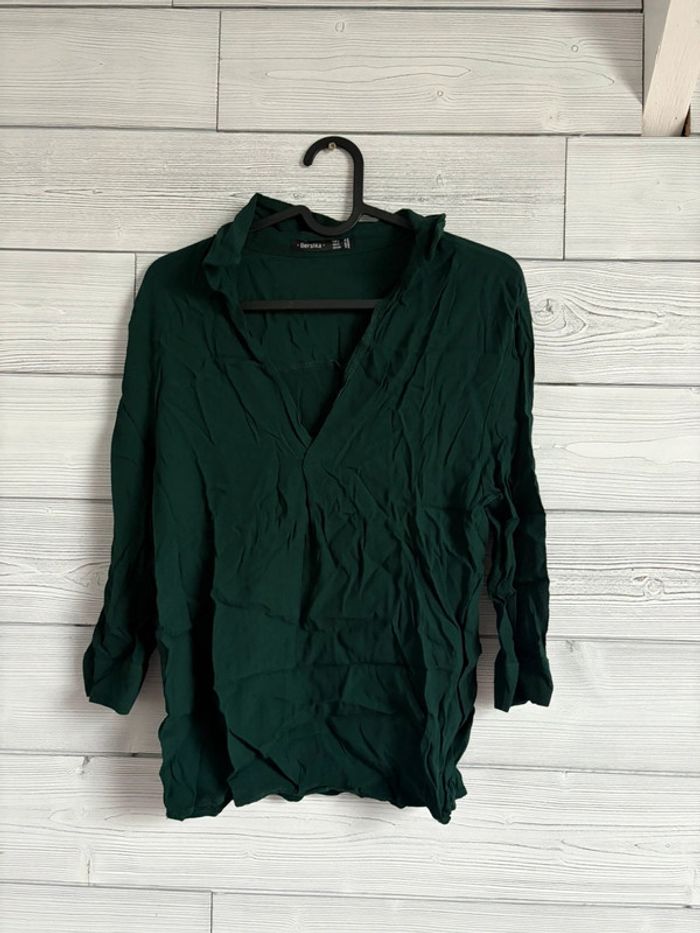 Blouse verte foncé - Bershka