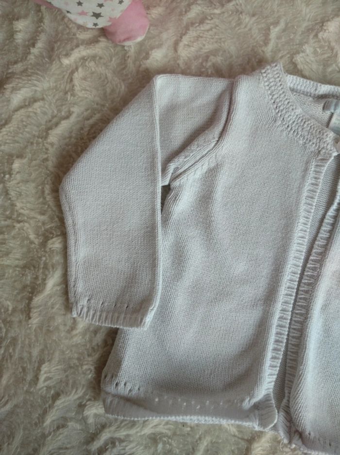 Gilet boléro Fille 12 mois Obaïbi 100% coton - photo numéro 3