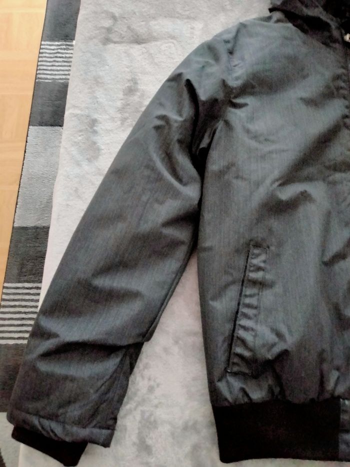 Manteau gris foncé chiné à capuche Firefly - photo numéro 2