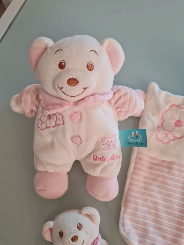 Coffret naissance hochet doudou peluche poupe poupi 3 pièce - photo numéro 4