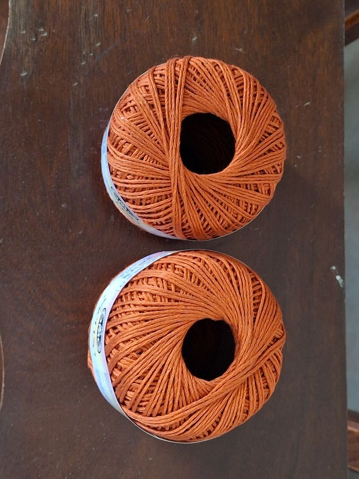 2 pelotes de fil pour crochet, rouille - photo numéro 4