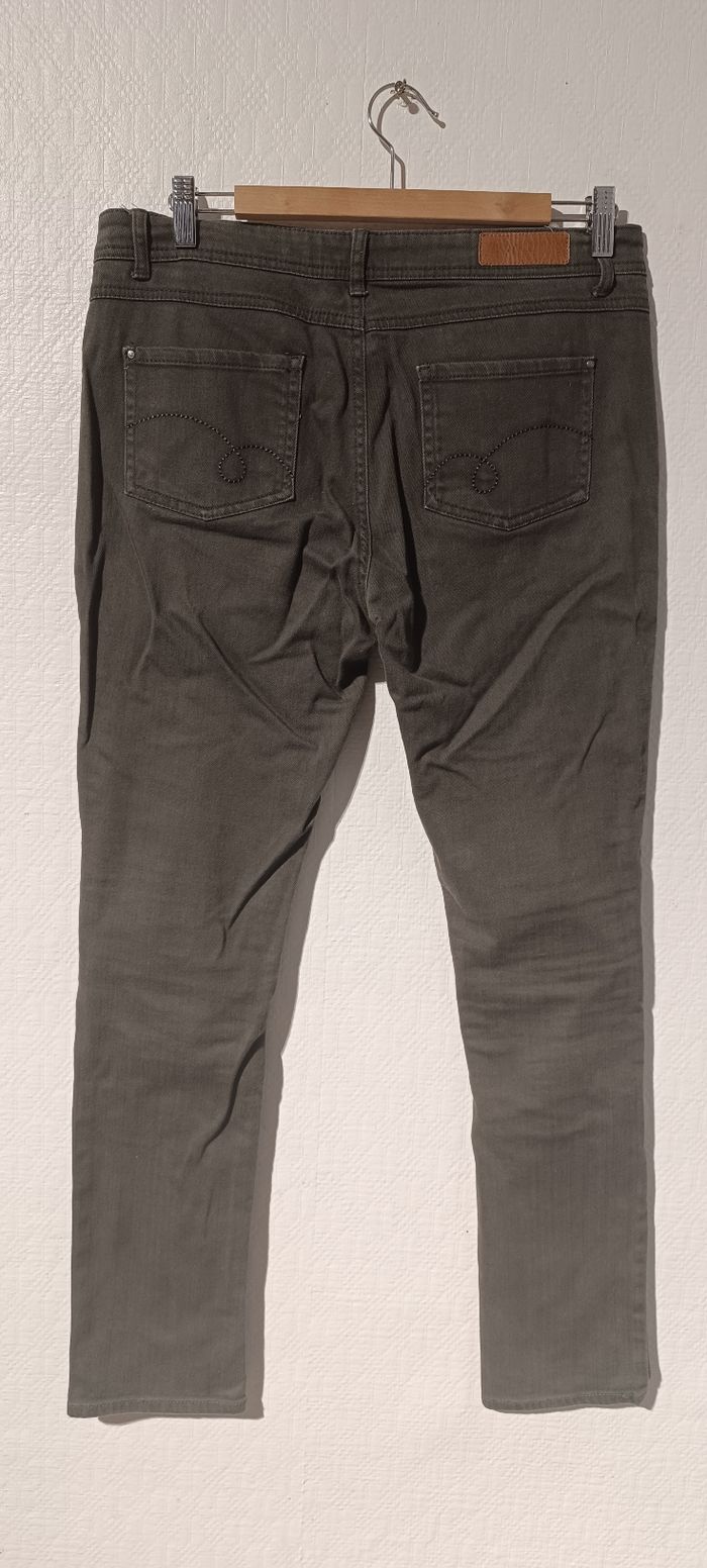 Jean slim kaki foncé – In Extenso – Taille 40 - photo numéro 3