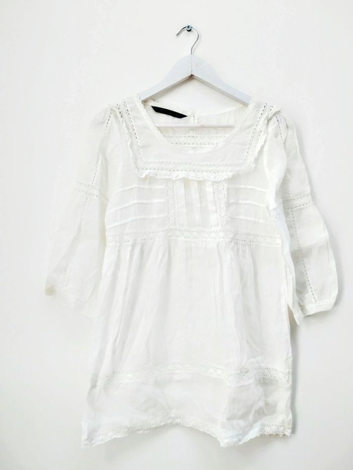 Blouse tunique blanche Zara taille S