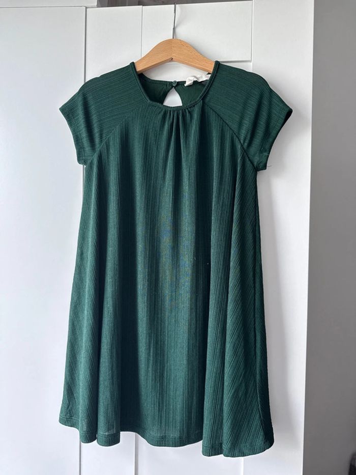 Robe fluide verte mango enfant