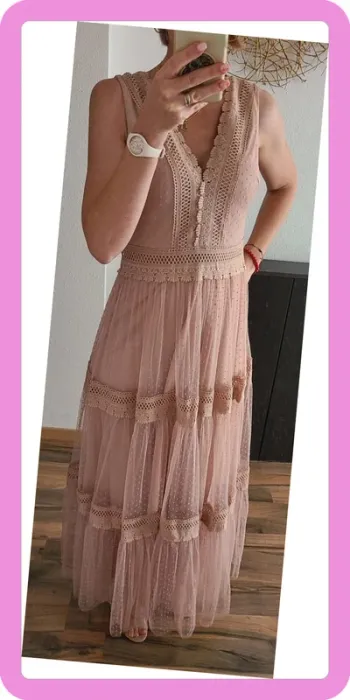 Robe longue en tulle plumetis 🌸 Taille S (36/38) - Neuve avec étiquette