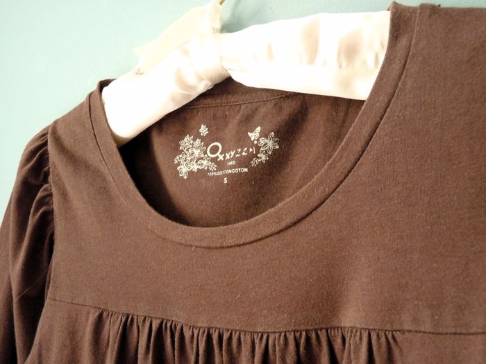 Pull blouse Femme Oxxyzen S 36 marron TBE manches 3/4 - photo numéro 2