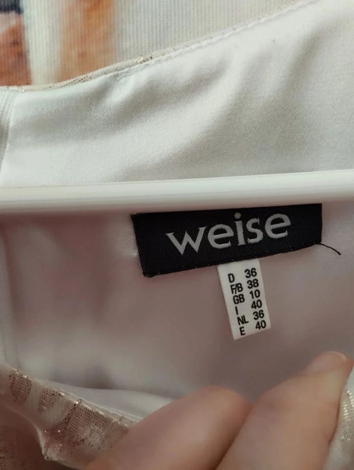 💎Robe Crème & Dorée Motifs Léopard Weise T34/36💕 - photo numéro 13