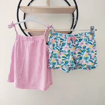 8 ans ensemble été débardeur Okaïdi et short la halle 