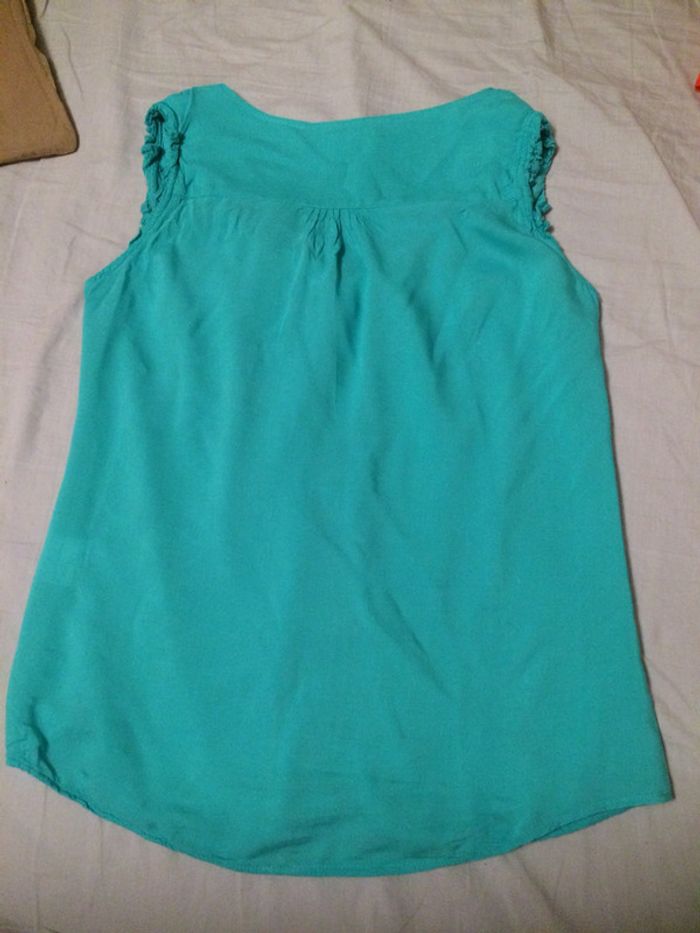 Top/haut/débardeur long turquoise/vert d eau Jacqueline Riu S/36 - photo numéro 2