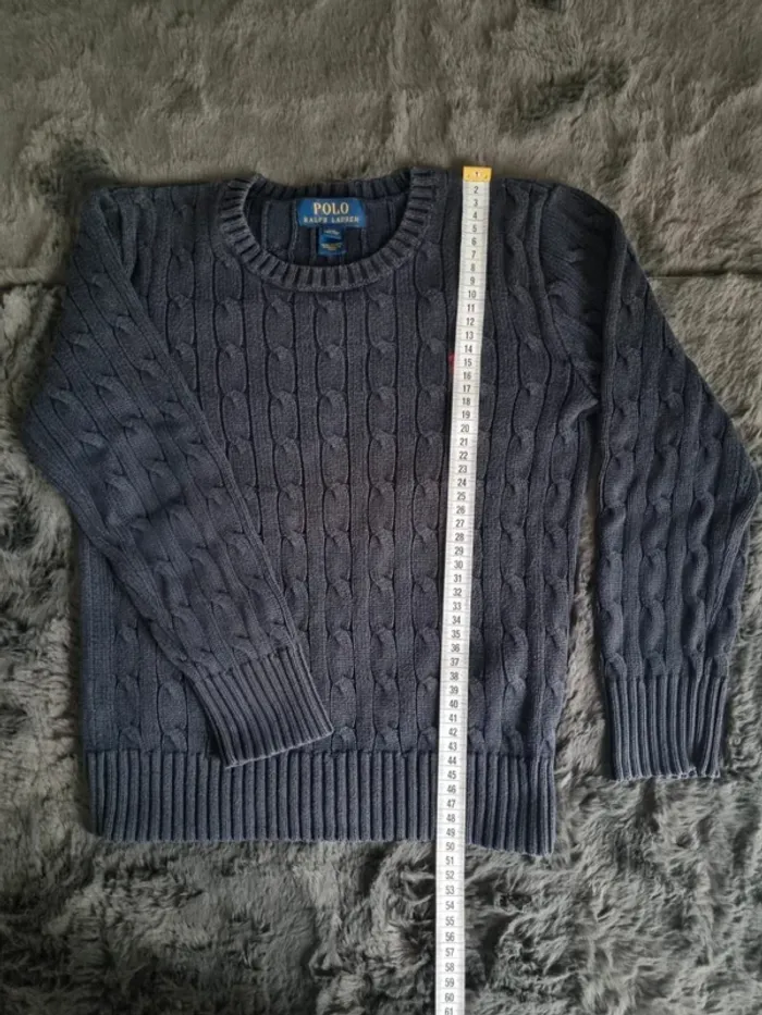 Pull torsadé Ralph Lauren bleu marine, 6-7 ans Enfant - photo numéro 9