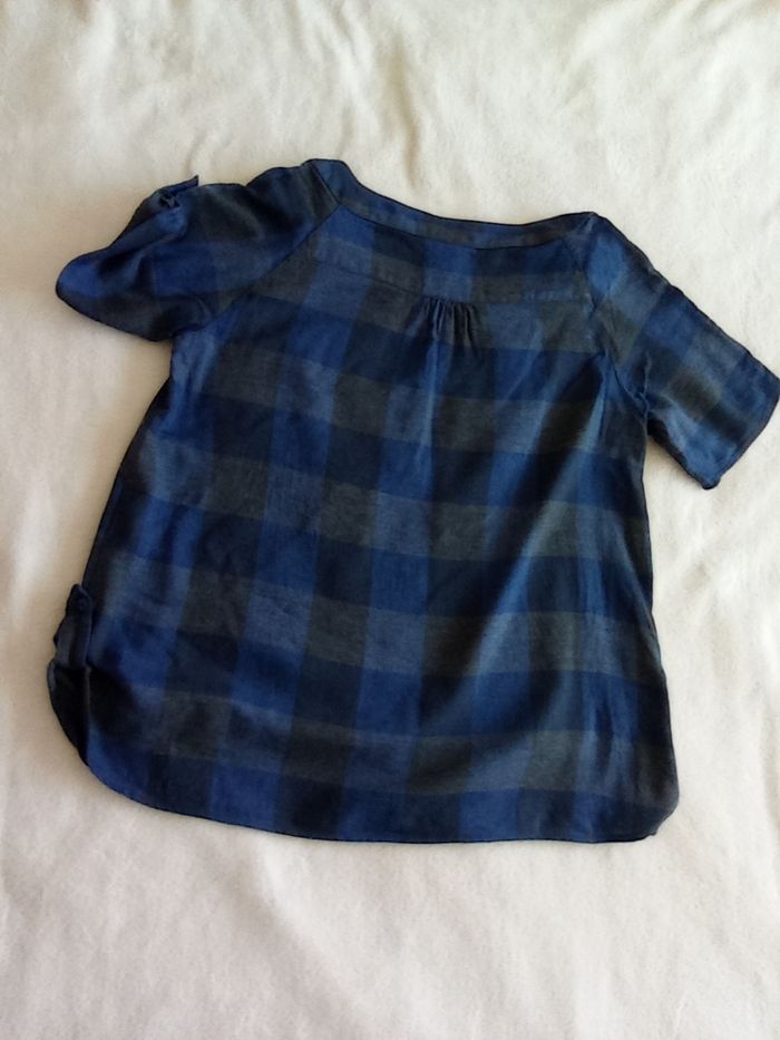 Blouse/ T-shirt à carreaux 42 - photo numéro 4
