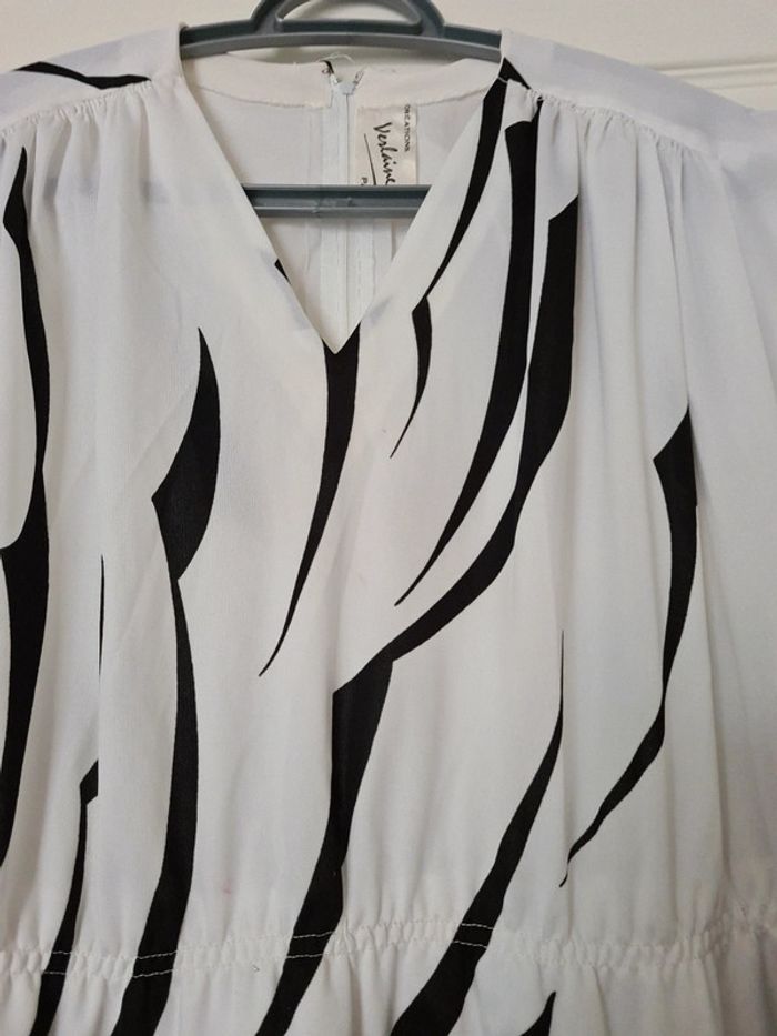 Robe zébrée parisienne Vintage - photo numéro 2