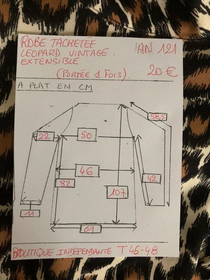 AN121- Robe vintage love T46-48 portée 1 soirée - photo numéro 14