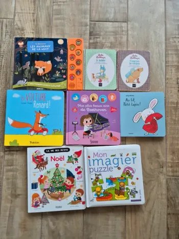 Lot de livres cartonnés et sonores bébé