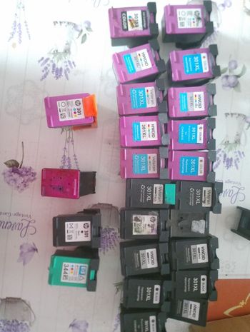 Cartouche vide 301, 301xl, couleur, noir et 344