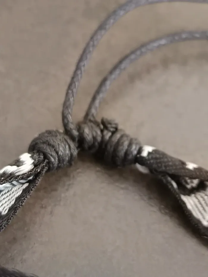 Bracelet brésilien noir et argent - photo numéro 3