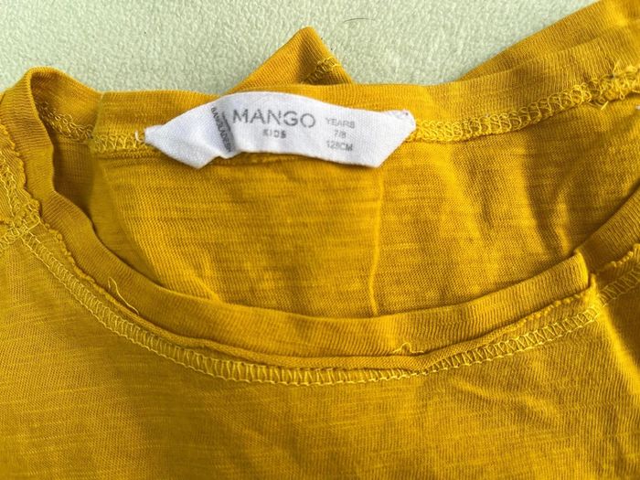 T shirt manche longue mango jaune 7/8 ans - photo numéro 3