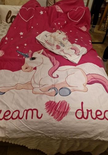 Housse couette licorne 1 place