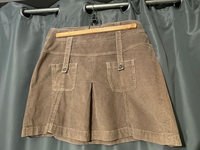 Jupe velours marron/kaki T42