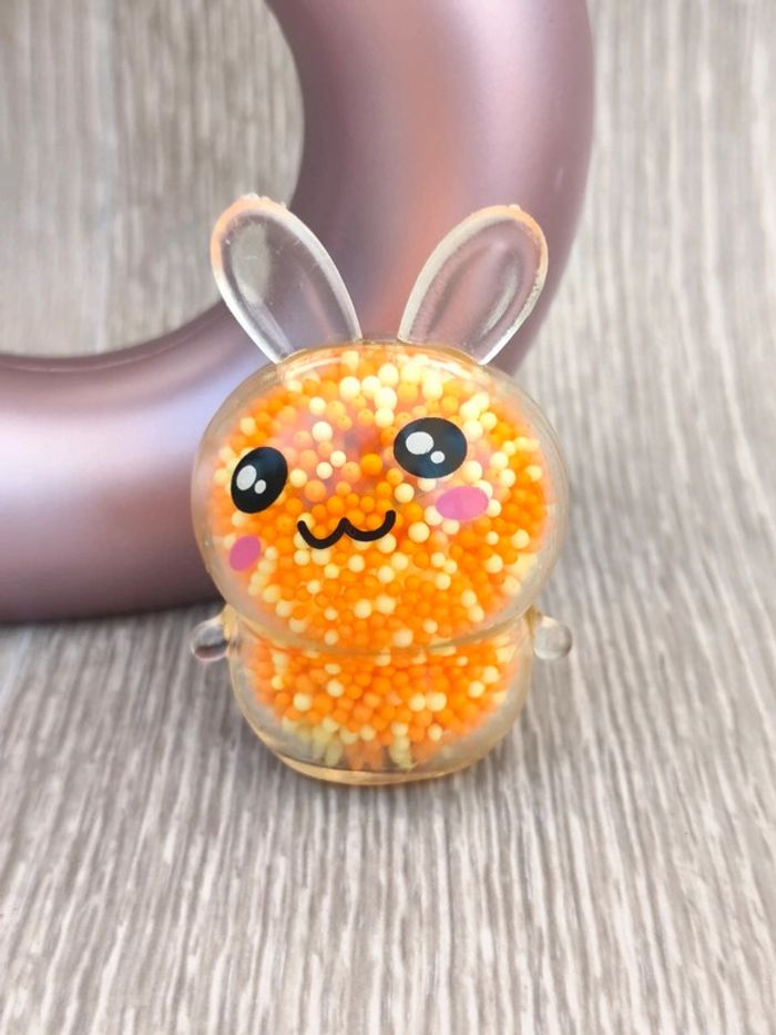 Boule lapin anti stress avec billes