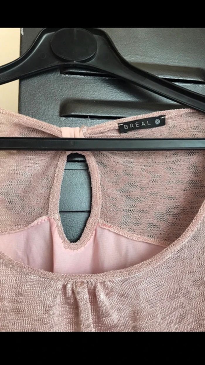 Pull, tunique rose, taille L, Breal - photo numéro 4