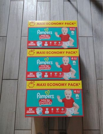 3 maxi pack Pampers taille 4 pants 