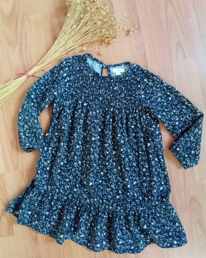 Jolie robe tons bleus Vertbaudet taille 3 ans - photo numéro 2