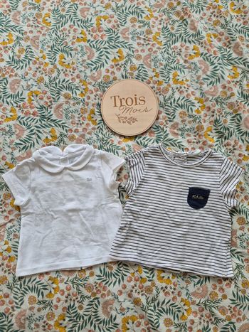 Lot tee shirt manches courtes tao et obaibi