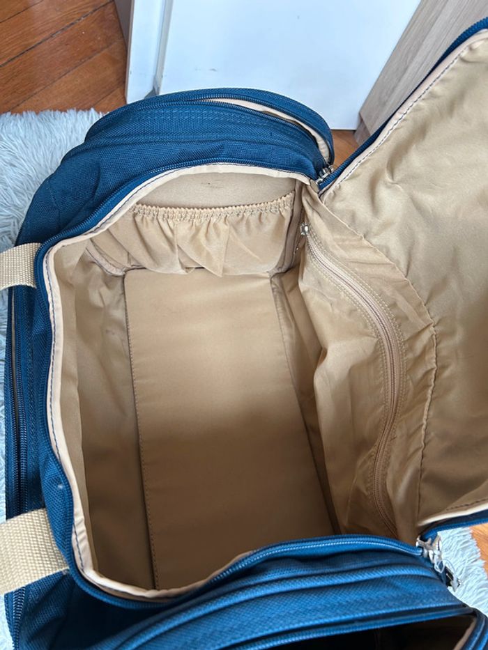 NEUF magnifique sac LANCEL toile et cuir, bleu marine - photo numéro 10