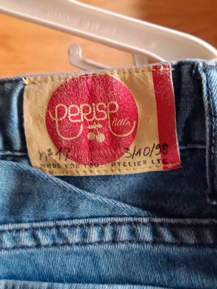 Jean 10 ans denim cerise - photo numéro 3