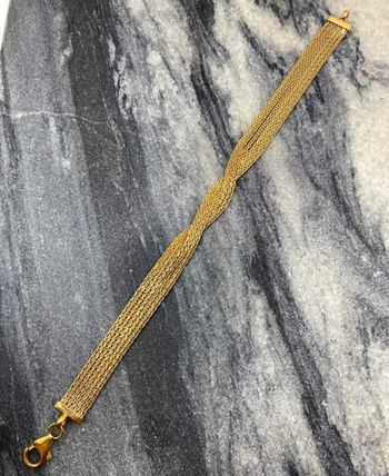 Bracelet Plat Multi-chaînes Or Jaune