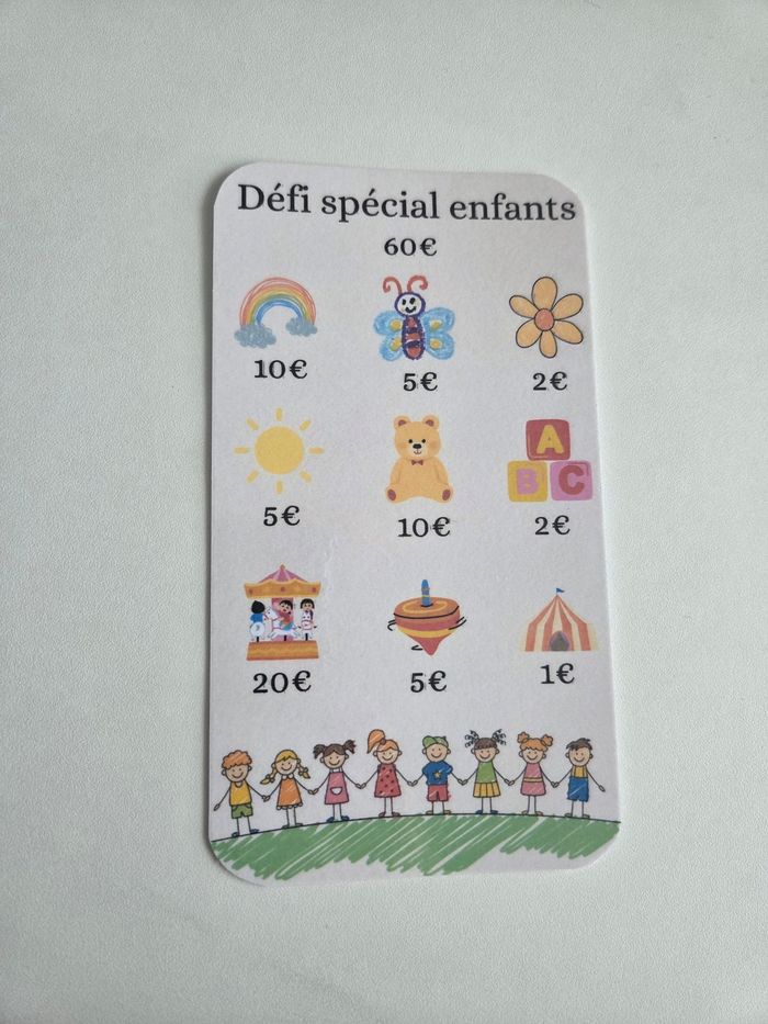 Defi budget spécial enfants