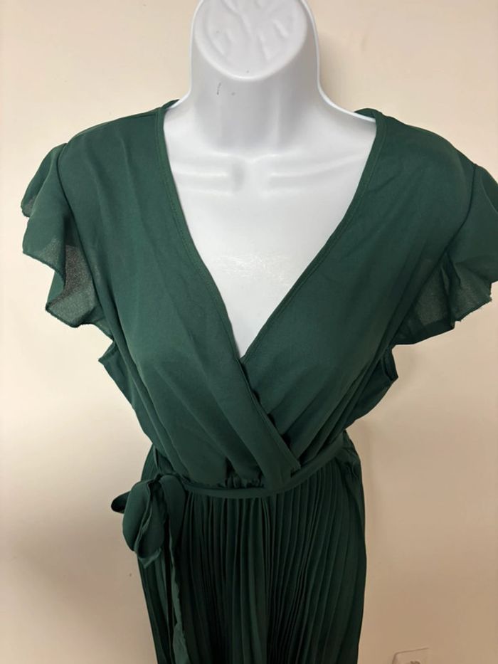 Robe chic  vert émeraude neuve - photo numéro 4