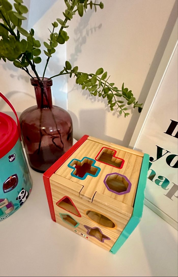 💜 Ensembles en bois construction équilibre boîte à formes en bois okoïa 💜 - photo numéro 4