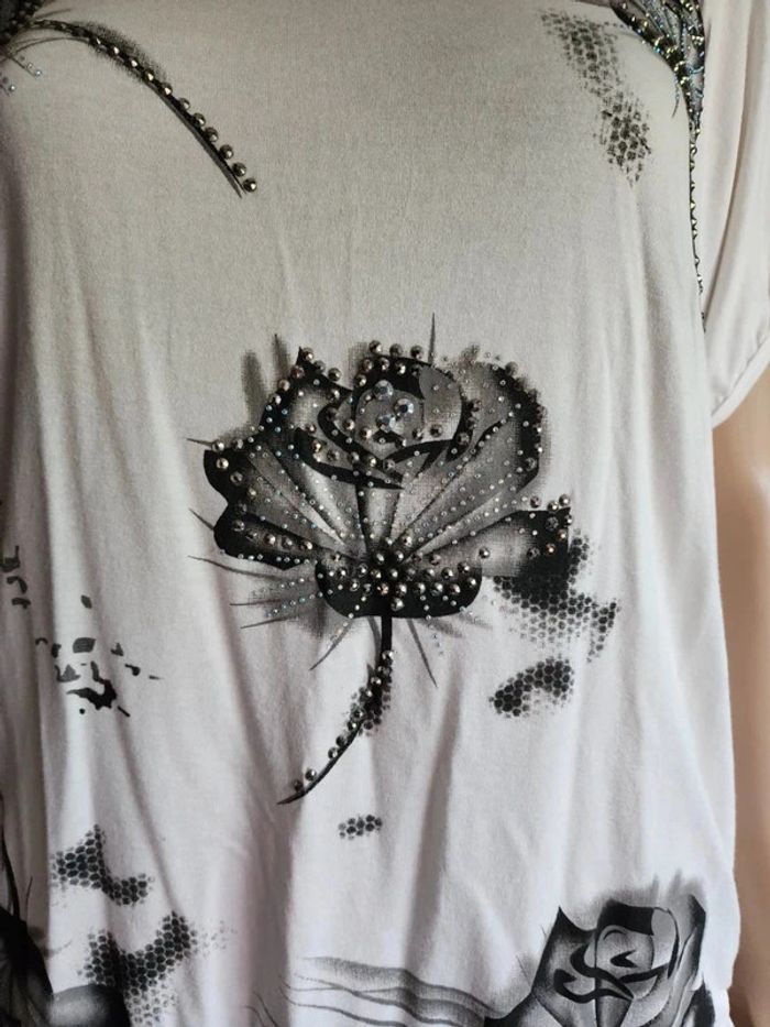 🌸T-shirt MC floral Cc Collection Taille Unique 🌸 - photo numéro 4
