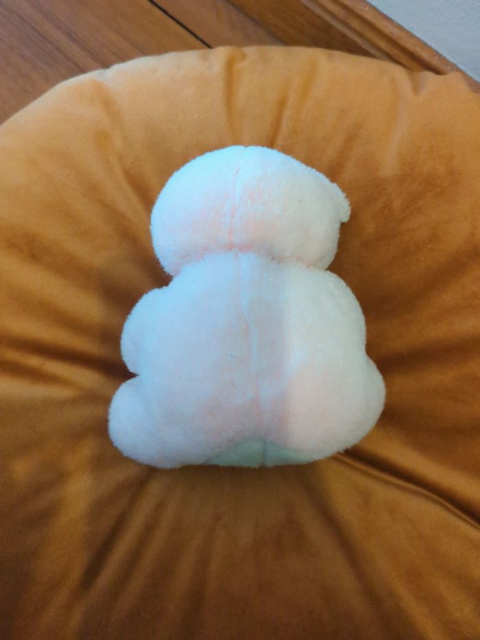 Vieil ours peluche vintage rose fraise - photo numéro 2