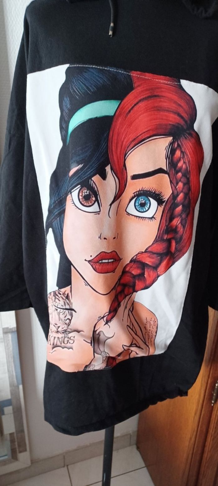 Très jolie robe sweat à capuche femme T U - photo numéro 4