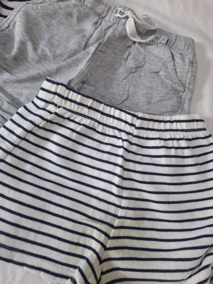 Lot de 4 shorts + 1 salopette-short, 18 mois - photo numéro 3