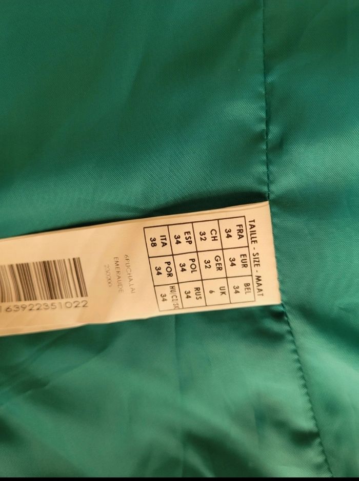 Veste manteau court turquoise Mim - photo numéro 7