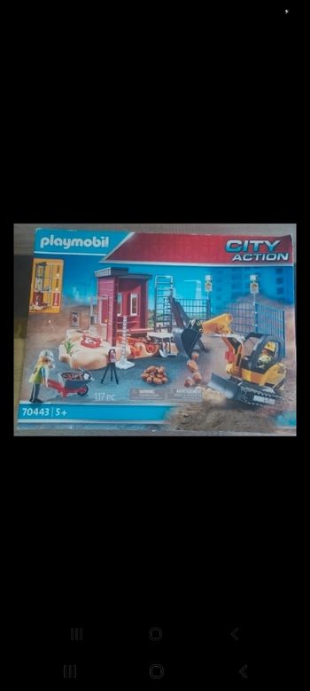 Pelleteuse et chantier playmobil