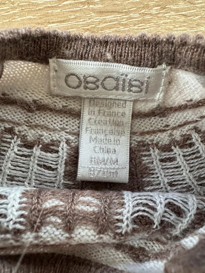 Jolie robe marron motifs chats Obaïbi 6 mois TBE - photo numéro 3