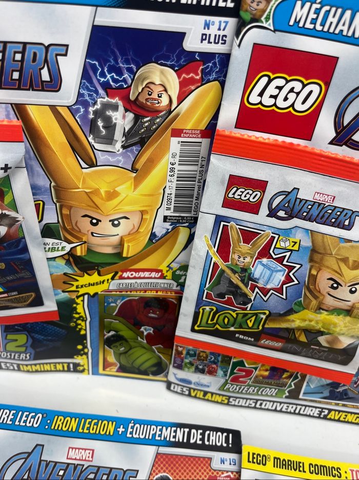 Lot de 5 livres D’activités Magazines Lego Avenger Avec leurs figurines Neuf - photo numéro 4