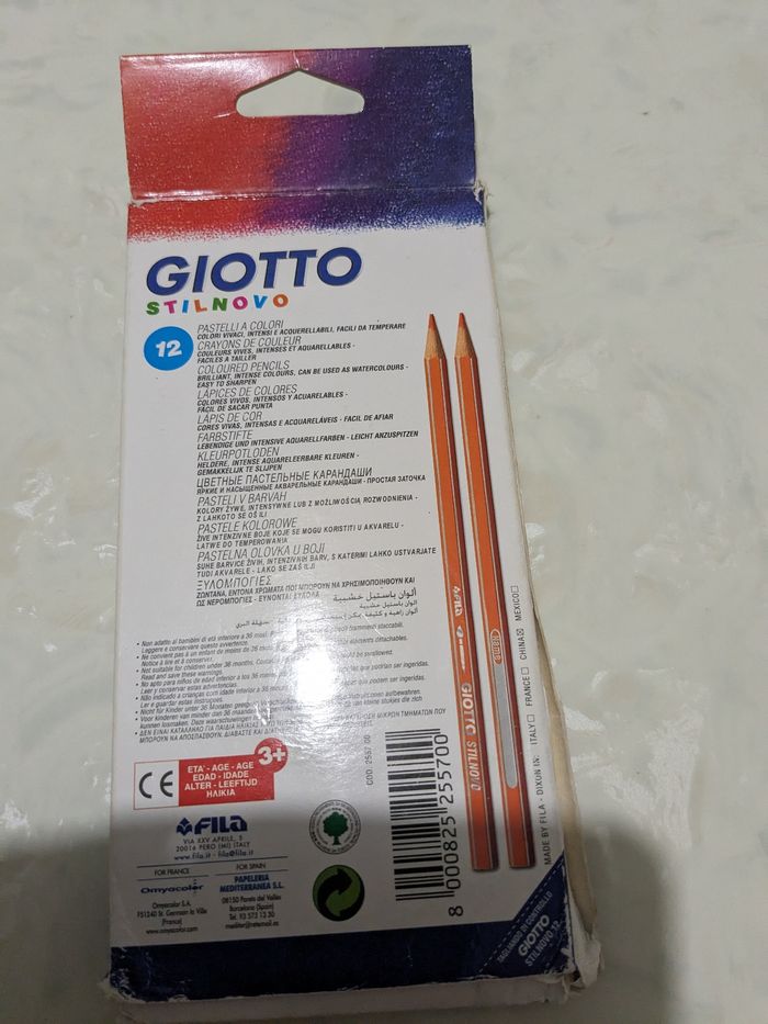 Boite de crayons de couleur Giotto Stilnovo , couleurs intenses et aqurellables. - photo numéro 6