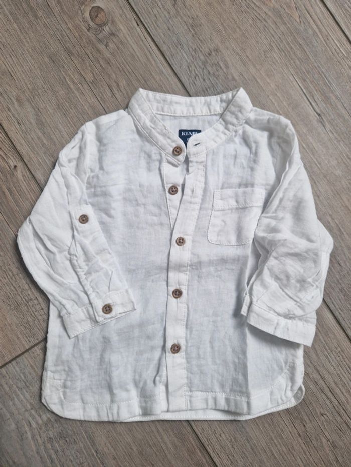 Chemise blanche ML neuve 6 mois kiabi