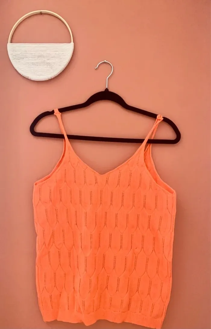 Débardeur ajouré orange – Shein – Taille 36