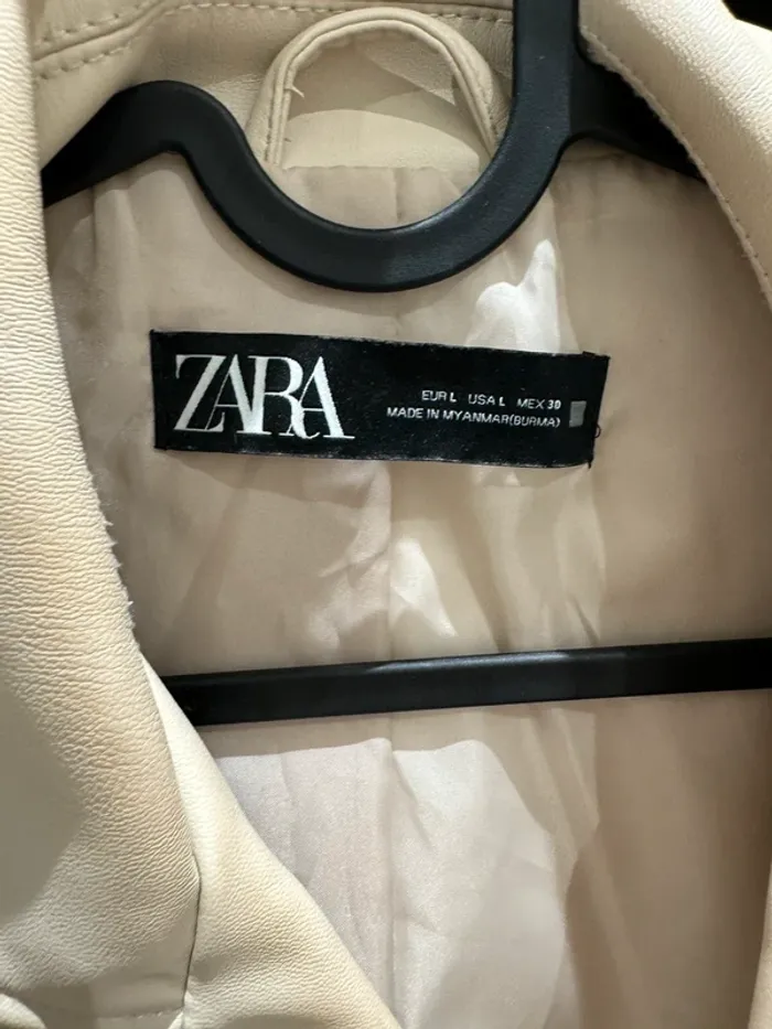 Veste blazer perfecto femme en cuir zara - photo numéro 5