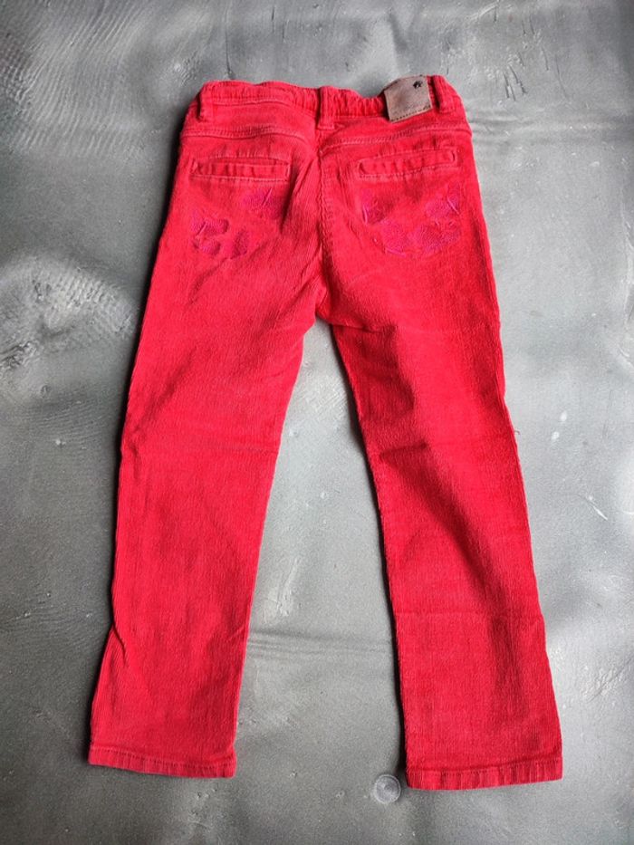 Pantalon velours rouge 4 ans Vertbaudet - photo numéro 3