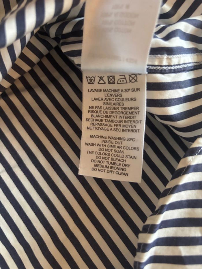 Chemise Eden Park rayée blanche et bleu - Taille L - photo numéro 10