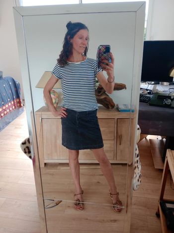 Jupe 40 velours anthracite c82