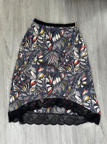 Jupe à fleurs satin et dentelle multicolore Trend by Captain Tortue T0 34 XS